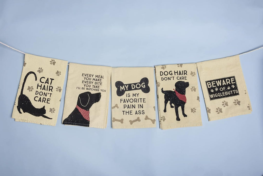 Primitives by Kathy Funny Kitchen Towel, Gifts for Dog Lovers, Bandana Dog Every Meal You Make I’ll Be Watching You, Machine Washable, 28 by 28 Inches,