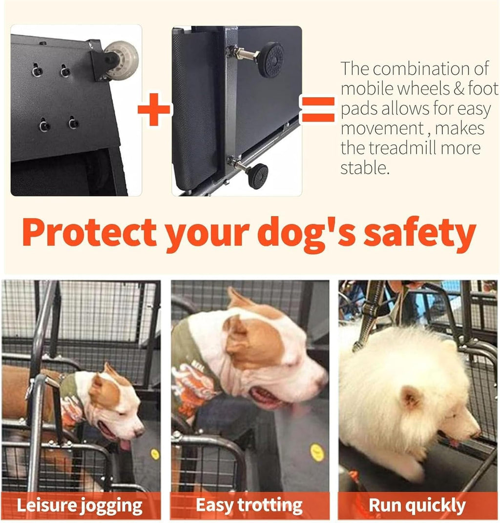 Dog Treadmill Indoor Pet Exercise Machine for Small, Medium & Large Dogs up to 176 lbs - Home Fitness with LCD Dis