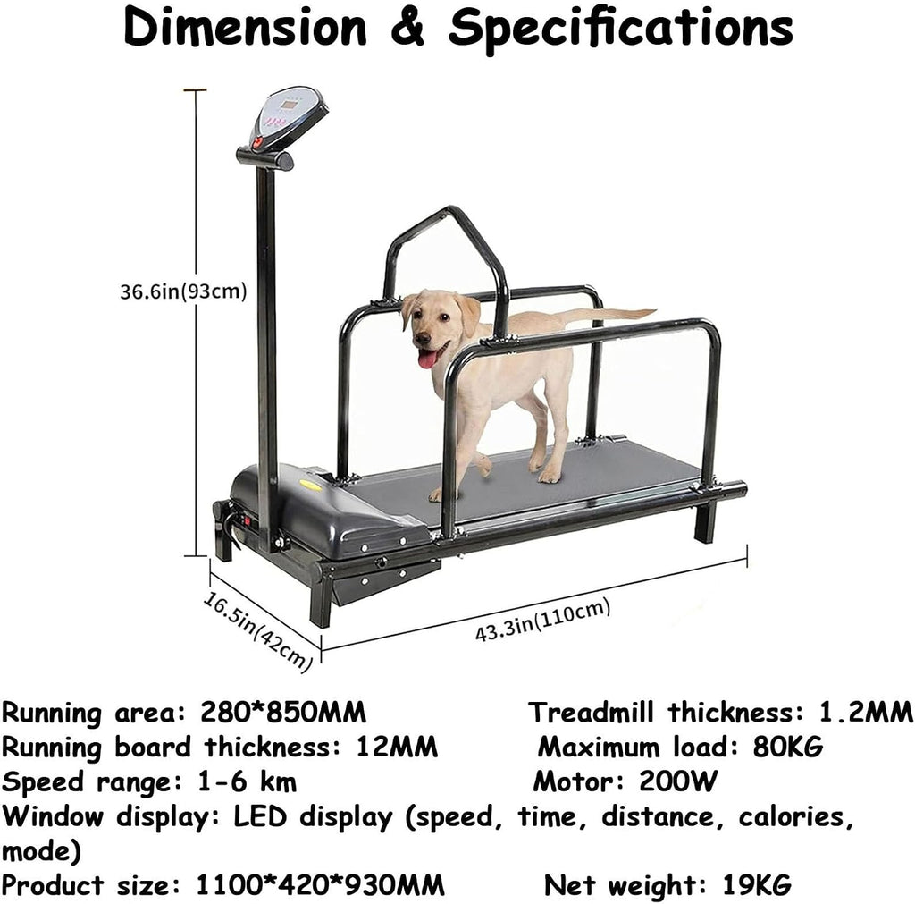 GenSDH Pet Treadmill for Dogs,Indoor Exercise Machine with LCD Display for Small to Large Breeds,Supports Healthy Weight and Energy Release